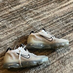 Nike White and Black VaporMax Knit Trainers